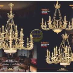 Đèn chùm trang trí bằng đồng NC8885/10+5