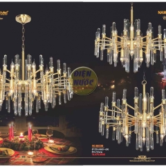 Đèn thả đồng thủy tinh NC8823B