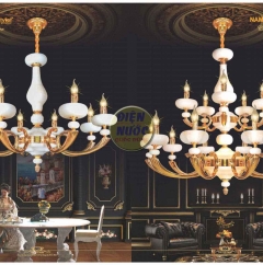 Giá đèn chùm bằng đồng NC6054/10+5 bóng nến
