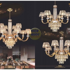 Đèn trần pha lê phòng khách NC9366/8+4
