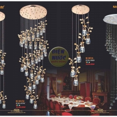Đèn thả pha lê 3 vòng giọt nước NC307/32