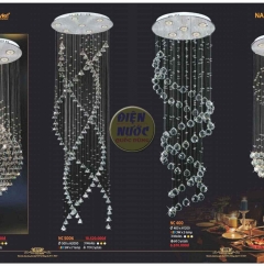 Đèn thả Pha Lê cầu thang xoắn NC4006
