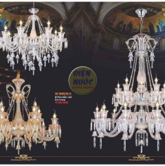 Giá đèn chùm bằng thủy tinh đẹp NC1089/10+5 loại nhỏ