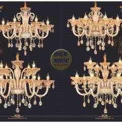 Đèn chùm phong cách bắc âu thủy tinh 1 tầng NC2103/8