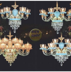 Đèn thả phòng ăn bóng nến thủy tinh NC9301/10+5