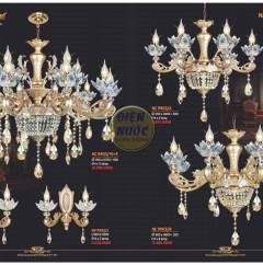 Đèn chùm treo bàn ăn hợp kim Atimon cao cấp NC9903/10+5