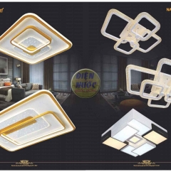  Đèn mâm ốp trần phòng khách vuông LED áp trần NC814B