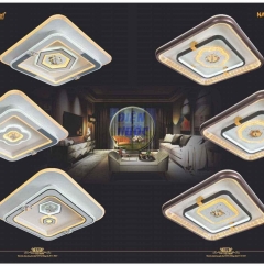 Đèn mâm đèn ốp trần phòng khách vuông LED áp trần NM3486A