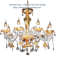 Đèn thả bàn an hiện đại hcm thủy tinh bóng nến NC074/8