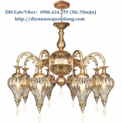  Đèn chùm xi đồng cổ điển NC2179/8