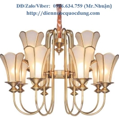 Đèn chùm nến đồng cao cấp NC2208/12