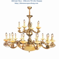 Đèn chùm nến đồng cao cấp NC747/15+5, 