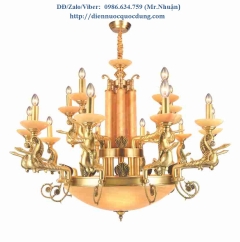 Đèn chùm nến đồng cao cấp NC749/10+5, 