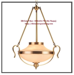 Đèn thả đơn bằng đồng trang trí 3 bóng NC755