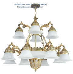  Đèn chùm xi đồng cổ điển NC8879/12