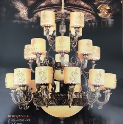 Đèn chùm nến đồng cao cấp NC029/12+8+4