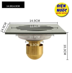 Phễu thu nước sàn chống mùi hôi 15x15cm và các mẫu phễu thu sàn khác