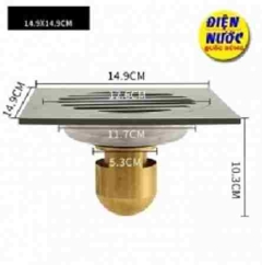 Phễu thu nước sàn chống mùi hôi 15x15cm và các mẫu phễu thu sàn nhà vệ sinh khác