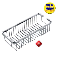 Kệ ngang rổ thẳng nhà tắm inox 1 tầng