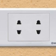 Ổ cắm đôi - 2 chấu 16A - S18AU2