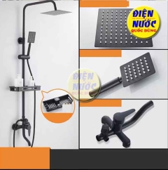 Sen cây tắm nóng lạnh sơn tỉnh điện màu đen 