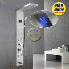 Vòi sen thuyền massage nóng lạnh inox 304 hiển thị nhiệt độ