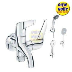 Vòi hoa sen tắm nước lạnh INAX BFV-17-8C tay sen tăng áp xi mạ & REVIEW SẢN PHẨM