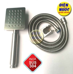 Bộ tay sen tắm Inox 304 mẫu vuông