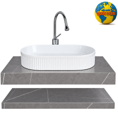 Bộ bàn đá lavabo dương 2 tầng TPHCM – Mẫu đẹp, hiện đại