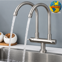 Vòi Rửa Chén Bát Nước Lạnh Đôi Cao Cấp