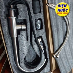 Vòi rửa chén có dây rút  nóng lạnh inox 304
