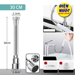 Đầu nối vòi gắn tường vòi hồ vòi rửa chén thông minh 720 độ 30CM