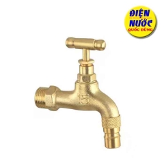 Vòi hồ đồng thau tay vặn phi 21