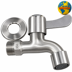 Vòi nước máy giặt, vòi hồ tay gạt Inox SUS304 