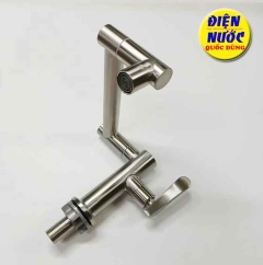 Vòi lavabo rửa mặt nước lạnh Inox 304 cánh tay ROBOT 1080 độ