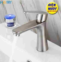 Vòi chậu rửa mặt nước lạnh Inox 304 loại lớn