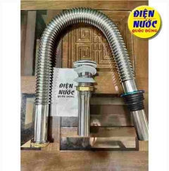 Xi phông chậu rửa mặt, bộ xả lavabo Inox lò xo bẻ được và các mẫu bộ xã lavabo nhựa khác