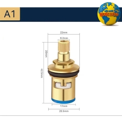 Ruột Vòi Sen Lạnh 21mm Bằng Đồng Thau – Óc Vòi Nước Đĩa Sứ Siêu Bền