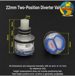 Lõi Vòi Nước Nóng Lạnh 22mm Ty Nhựa 2 Vị Trí Chống Rò