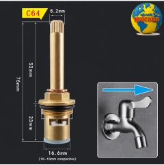 Lõi Vòi Nước Lạnh Ty Dài Cao 76mm Đồng Thau Bền Đẹp