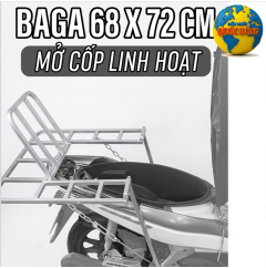 Baga giá chở hàng mở cốp xe đổ xăng đa năng  68 x 72 cm