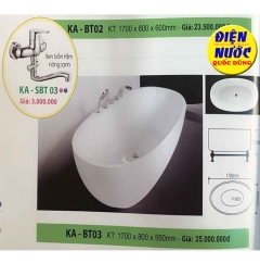 Bồn Tắm nằm gia đình hình ovan cao cấp giá rẽ