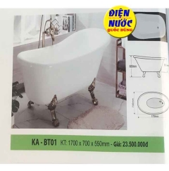 Bồn Tắm nằm có chân  hình ovan cao cấp giá rẽ