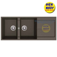 Chậu rửa bát đá nhận tạo  2 hộc 1 cánh CD11