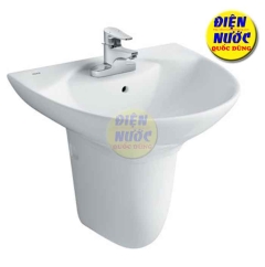 Chậu rửa mặt inax treo tường L-288V/L-288VC+ vòi lavabo Inax LFV-1402S nóng lạnh