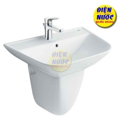 Chậu rửa mặt treo tường đẹp Inax L-297V/L-297VC & Vòi lavabo LFV-2002S