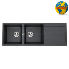 Chậu rửa bát đá nhận tạo  2 hộc 1 cánh CD11