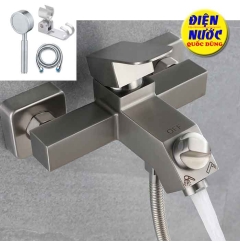Bộ Củ Sen Tắm Nóng Lạnh Vuông Inox 304 