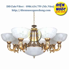 Đèn chùm bằng đồng xi cổ điển 8 tay hợp kim Atimon NC1106/8