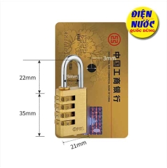 Ổ khóa số mini đồng thau